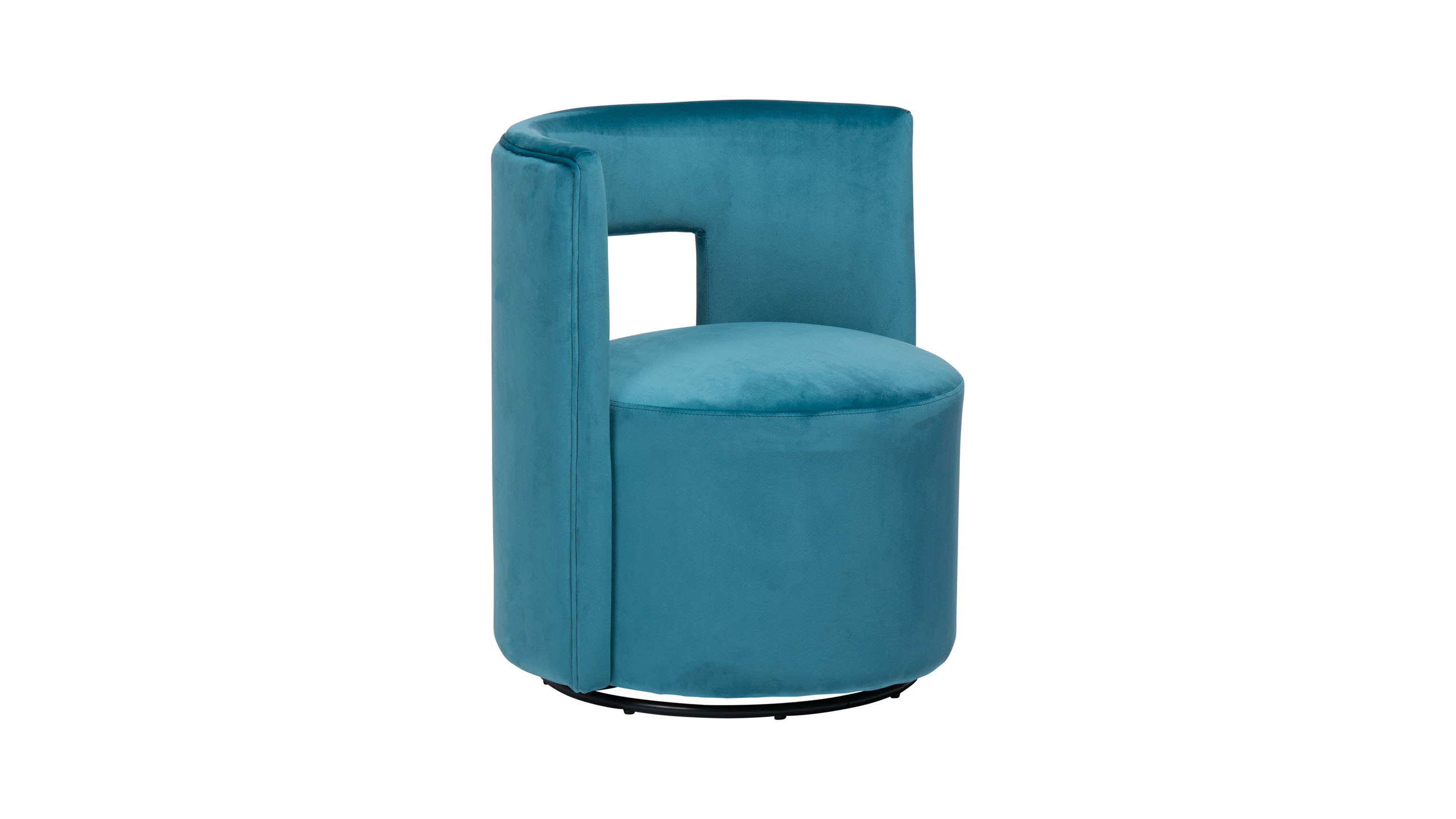 Teal Swivel Chair - Angle