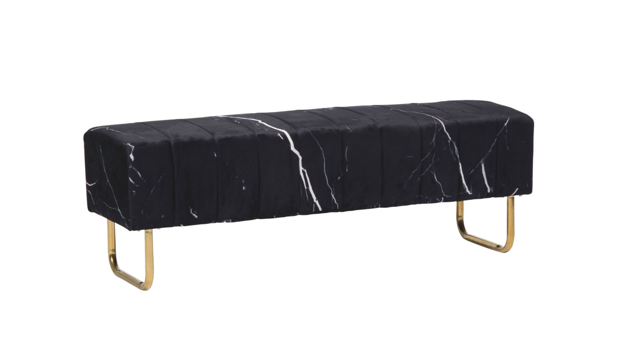 Marble Bench - Black - Angle