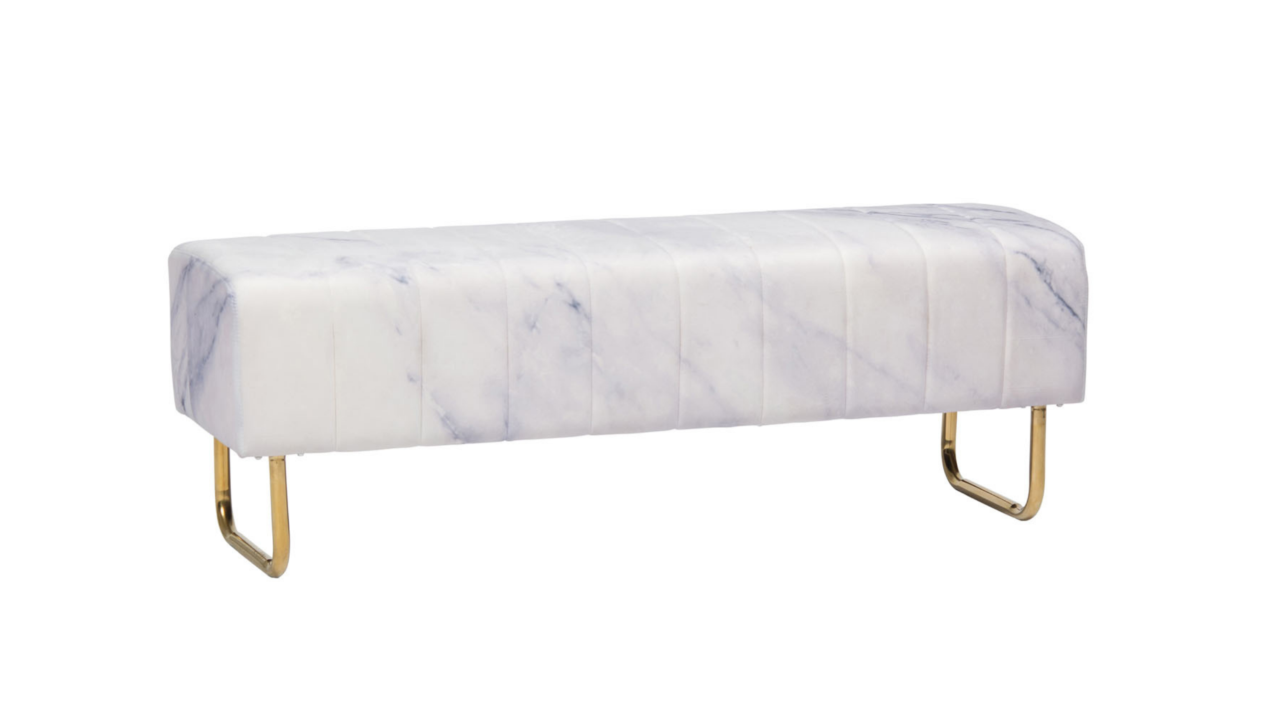 Marble Bench - White - Angle